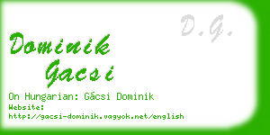 dominik gacsi business card