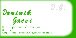 dominik gacsi business card